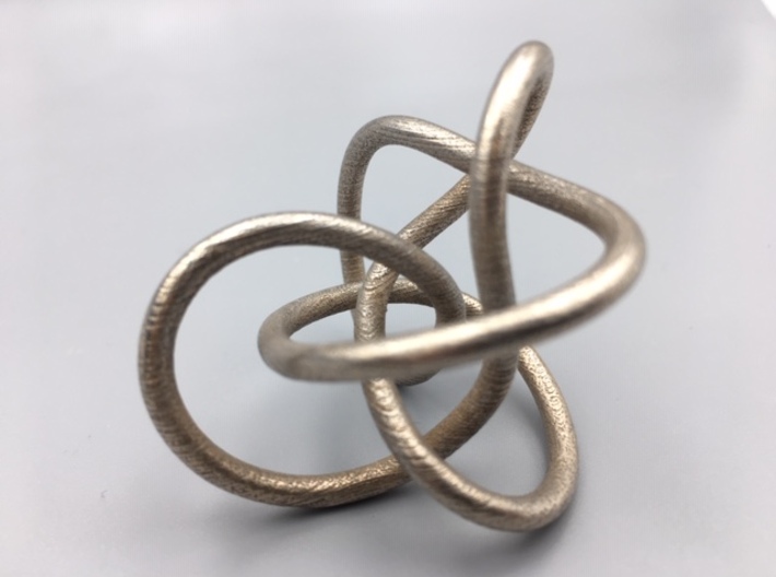 Steel Midway Perko Knot 3d printed 3D print of model in Polished Bronzed-Silver Steel