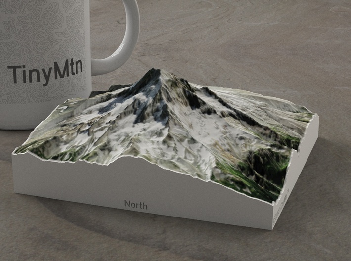 Mt. Hood, Oregon, USA, 1:50000 3d printed 