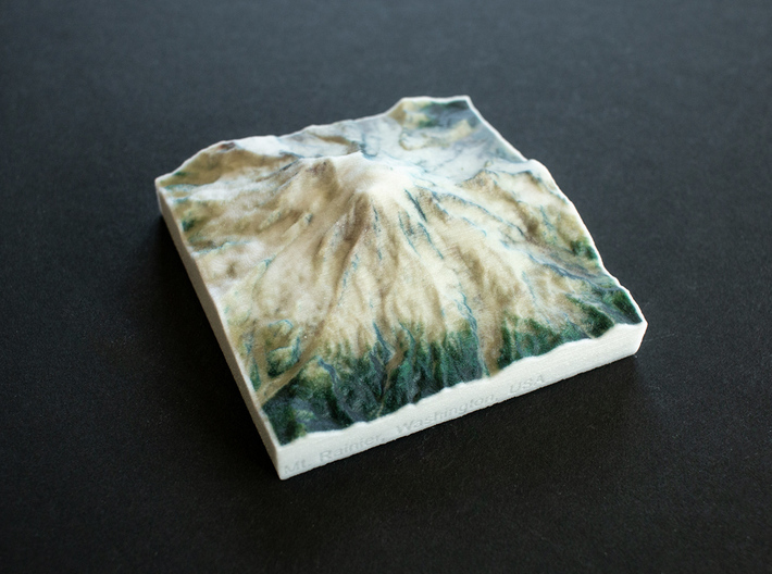 Mt. Rainier, Washington, USA, 1:150000 Explorer 3d printed