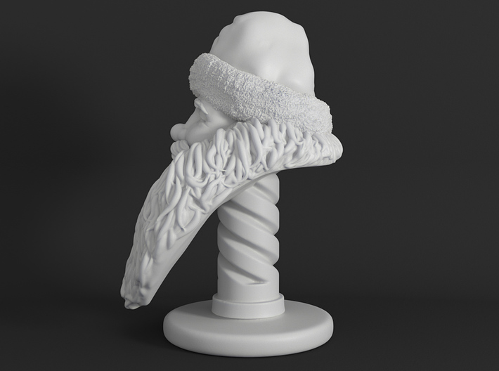 Santa Claus Bust Sculpture 3d printed 