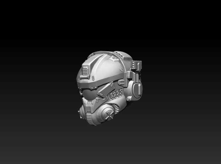 pilot helmet titanfall style in 1/6 scale 3d printed 