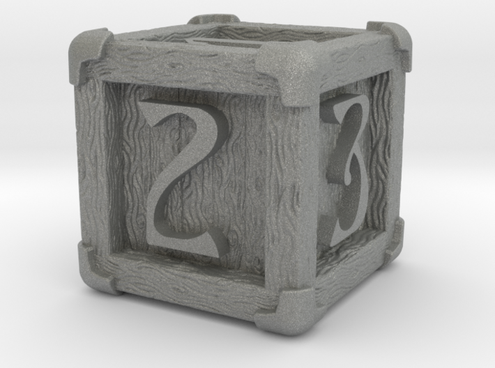 High Detailed Wood Dice with Numbers 3d printed