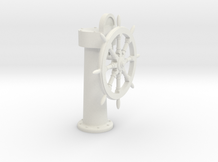 Ships wheel and post 1/12 3d printed