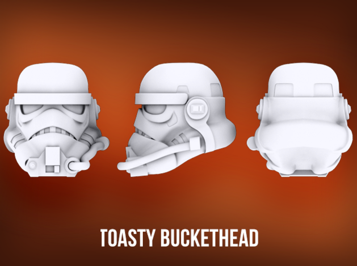 Toasty Bucketheads (x7) 3d printed 
