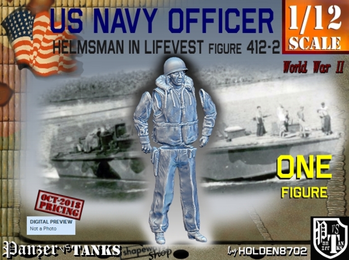 1/12 USN Officer Helmsman 412-2 3d printed