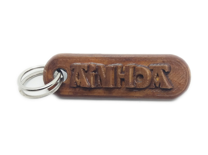 AINHOA Personalized keychain embossed letters 3d printed 