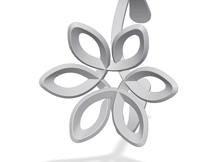 Entwined Flower Toe Ring 3d printed