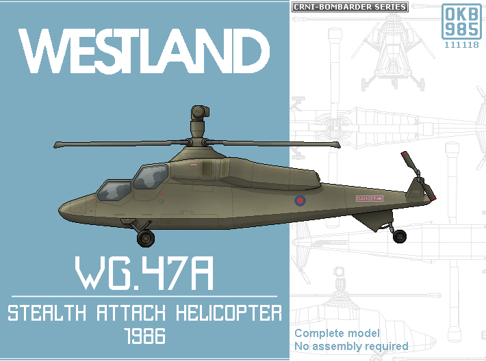 Westland WG.47A Stealth Attack Helicopter 3d printed