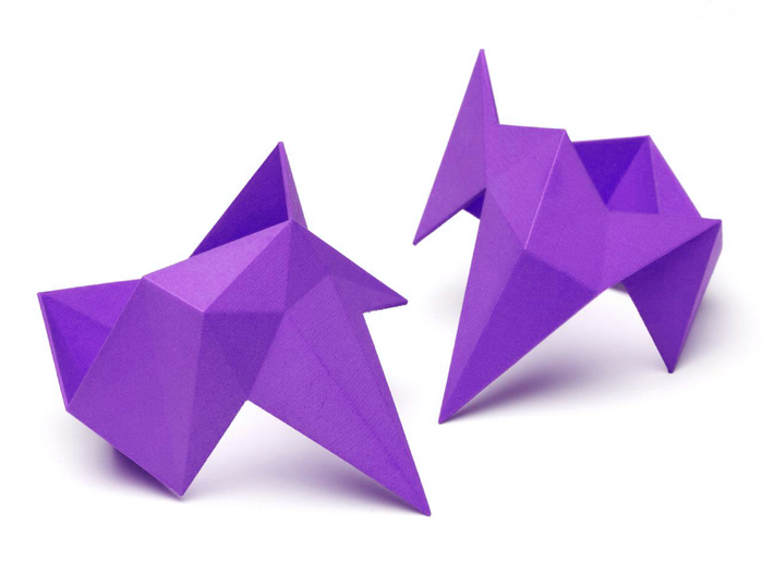 Bracelet Bluups ORIGAMI R 3d printed Two bracelets Bluups ORIGAMI Right and Left in Purple