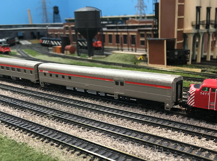 Via Rail/CPR Baggage Dormitory in NScale 3d printed customer painted Shell