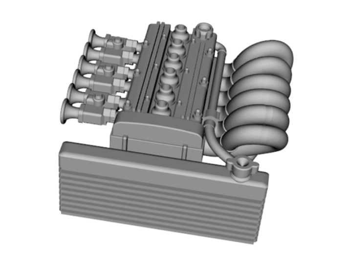 Carbed Inline 6 Twin Cam motor 3d printed 
