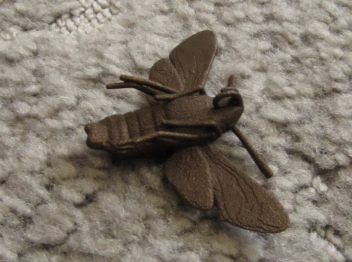 Hummingbird Hawk-Moth Pendant (solid version) 3d printed Pendant printed in the old "Matte Bronze Steel" material