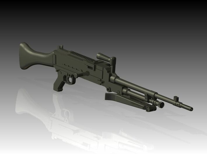 M240 General Purpose machine gun 1/18 3d printed