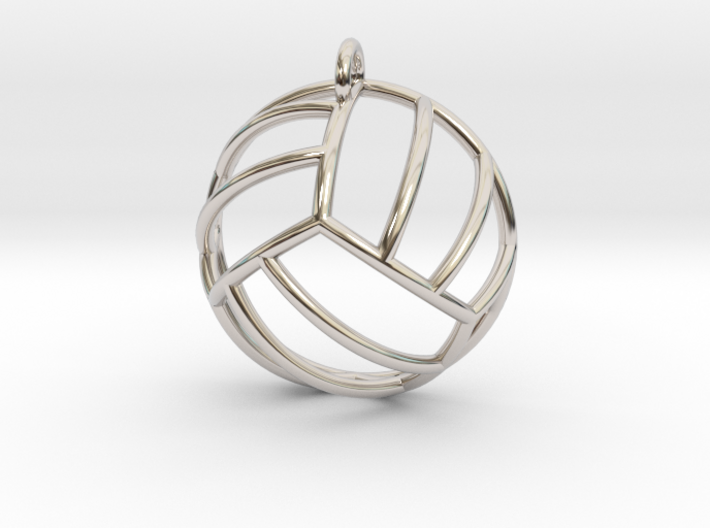 Volleyball Pendant (Hemisphere) 3d printed