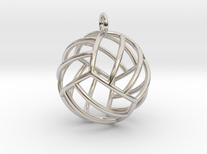 Volleyball Pendant (Full Sphere) 3d printed 