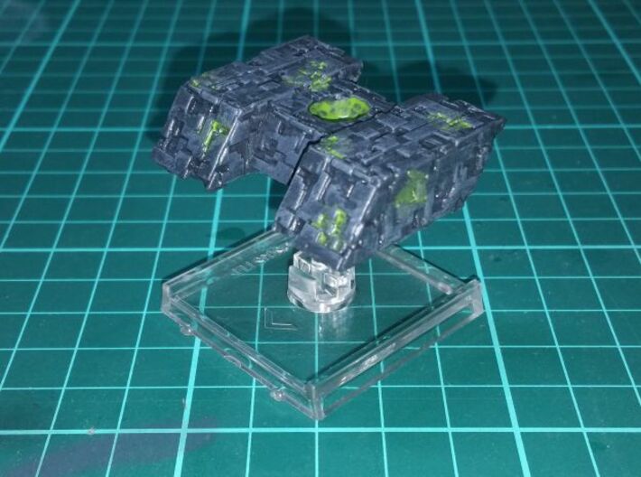 Borg Assimilator 45mm Attack Wing 3d printed The painted miniature.