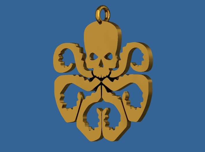 Hydra necklace charm 3d printed 