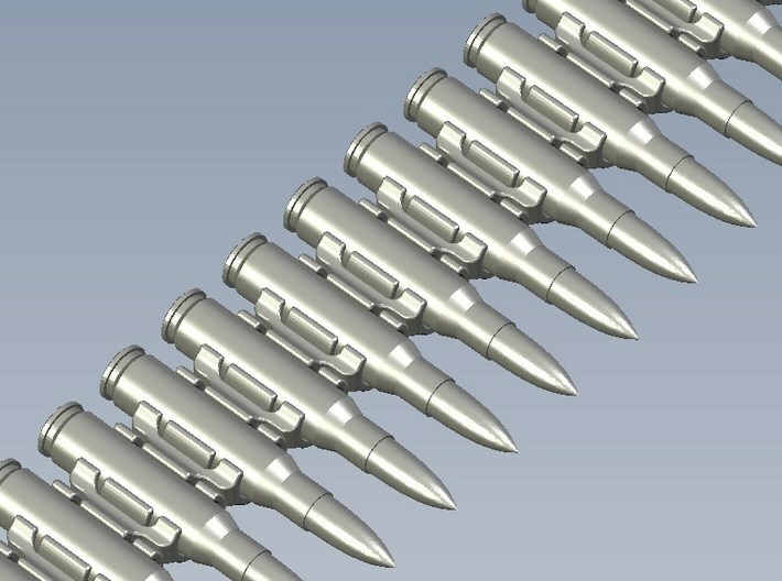 1/15 scale 7.62x51mm NATO ammunition x 100 rounds 3d printed 