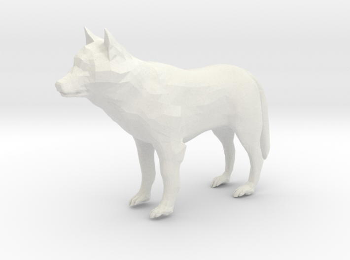 Low Poly Wolf 3d printed
