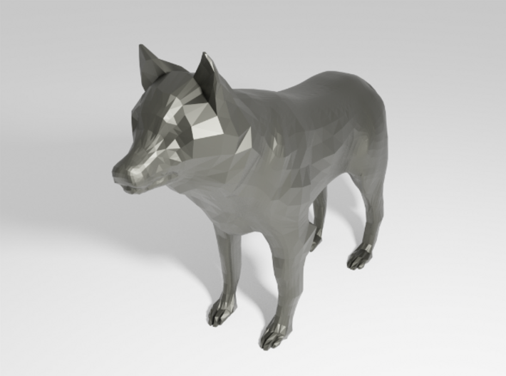 Low Poly Wolf 3d printed 