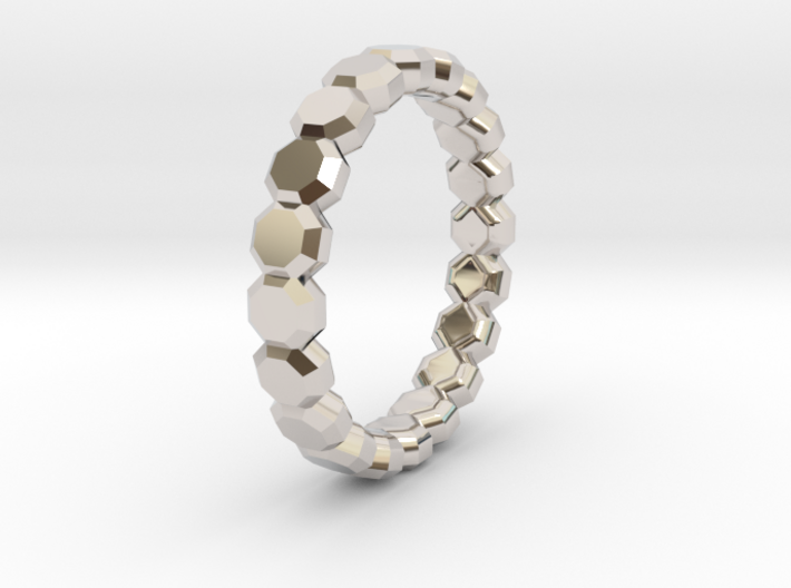 Octagonal Gemstone Style Ring 3d printed