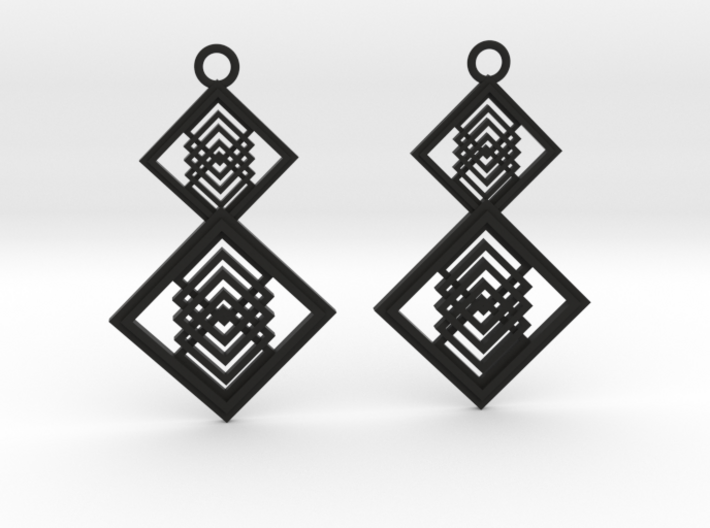 Geometrical earrings no.15 3d printed