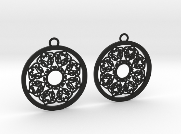 Ornamental earrings no.2 3d printed