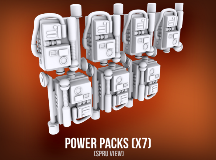 Power Packs (x7) 3d printed 