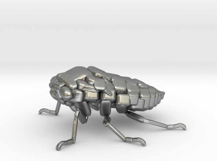 Cicada! The Somewhat Square-ish Sculpture 3d printed Shiver like a silver cicada!