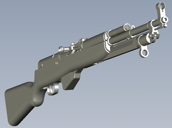 1/15 scale SKS Type 45 rifle & bayo folded x 1 3d printed 