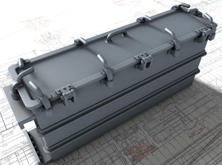 1/35 Royal Navy 4.7" Ready Use Lockers (Tall) x2 3d printed 3D render showing product detail