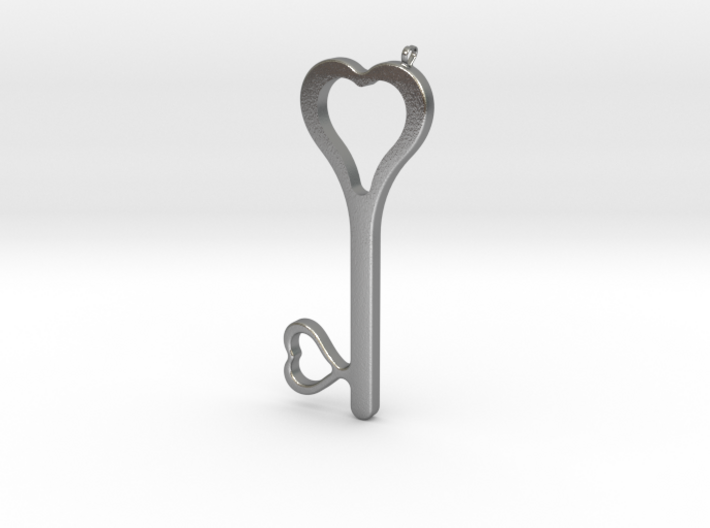 Hearts Key Necklace-25 3d printed