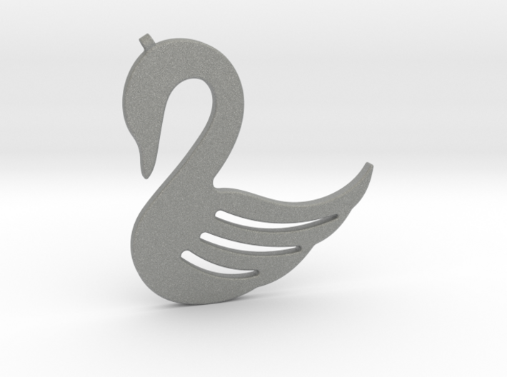 Swan Necklace-26 3d printed