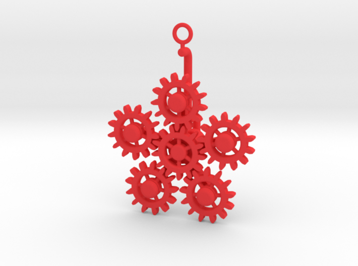 Planetary Gear Earring or pendant 3d printed