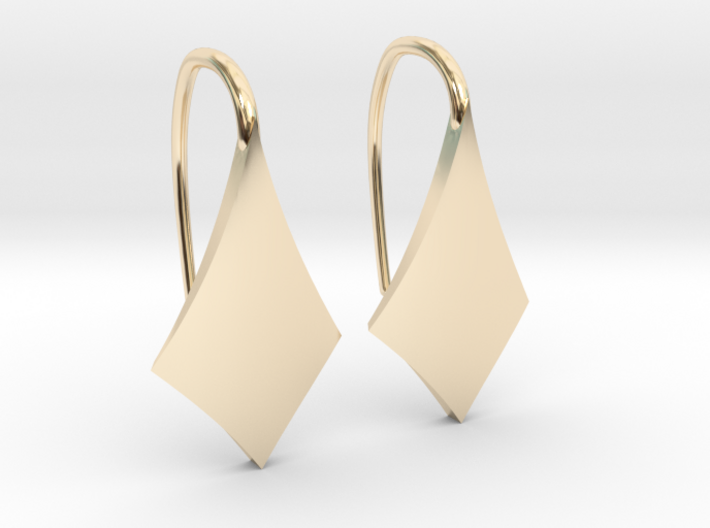 Kite earrings 3d printed