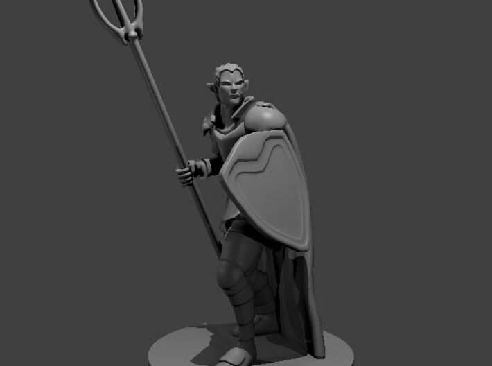 Male Elven Storm Cleric 3d printed