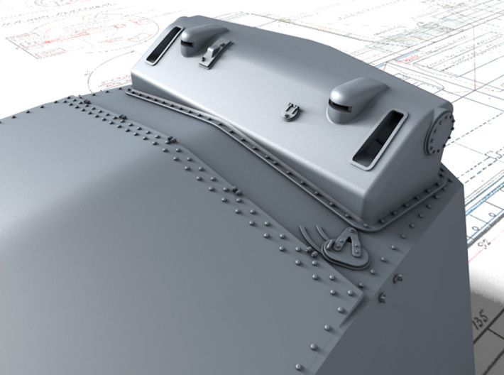 1/200 HMS Furious 18"/40 (45.7cm) MKI Gun x1 3d printed 3D render showing product detail