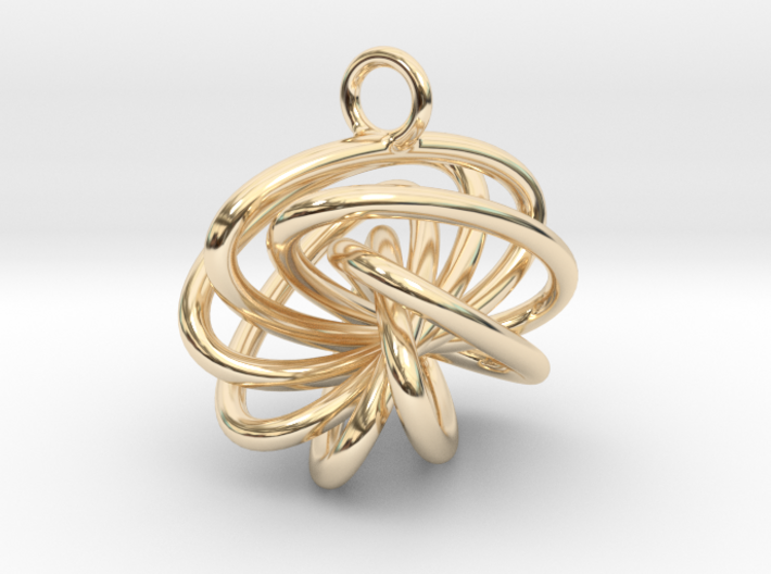 7-Knot Earring 15mm wide 3d printed