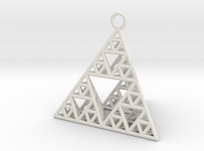 Sierpinski Tetrahedron earring with 32mm side 3d printed