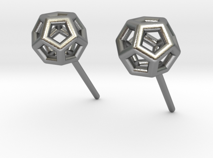 Simple Dodecahedron studs earrings 3d printed
