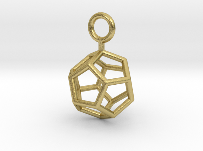 Simple Dodecahedron earring 3d printed