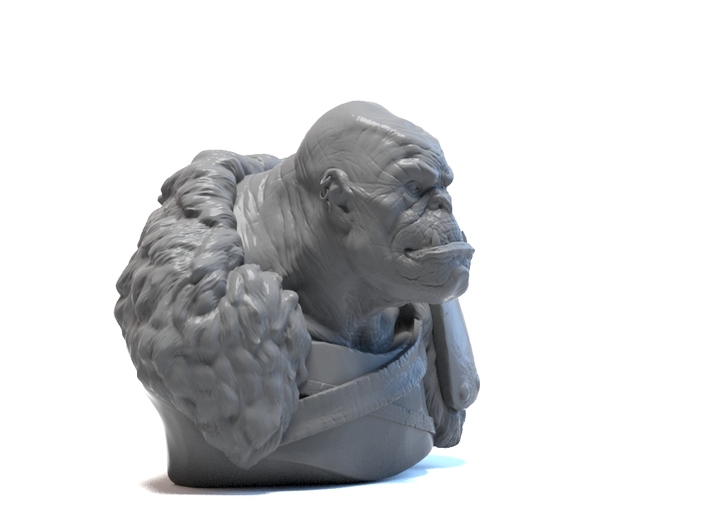 Orc chief bust 3d printed 