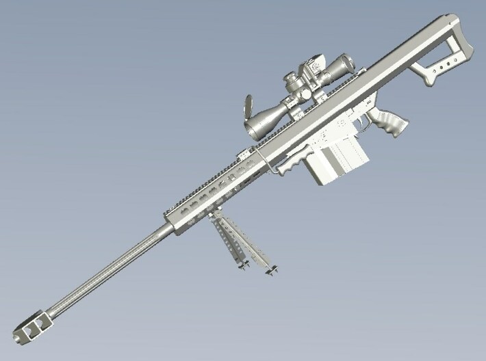 1/24 scale Barret M-82A1 / M-107 0.50&quot; rifles x 3 3d printed