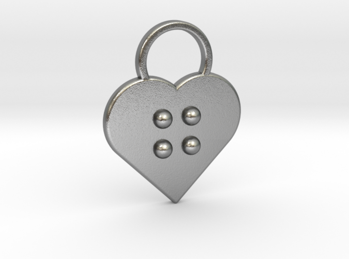 &quot;g&quot; Braille Heart 3d printed