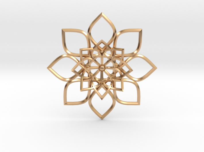 Hypatia's Flower Pendant 3d printed