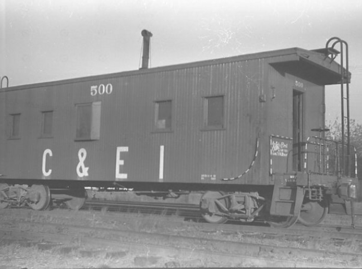 C&EI Bay Window Caboose Body HO Scale 3d printed Prototype photo of this caboose