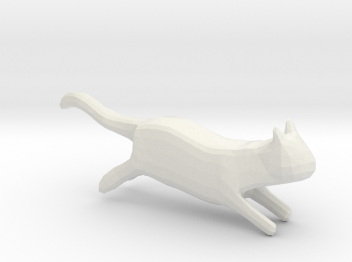 lowpolygon kitten 3d printed