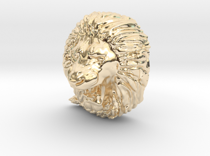 Angry Lion Pendant 3d printed