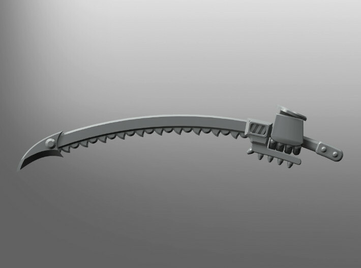 Romphaia pattern Chainblade (left hand) 3d printed 