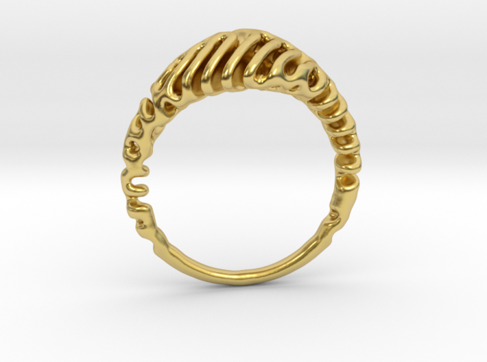 Ring  Reaction Diffusion  Size 54 3d printed 